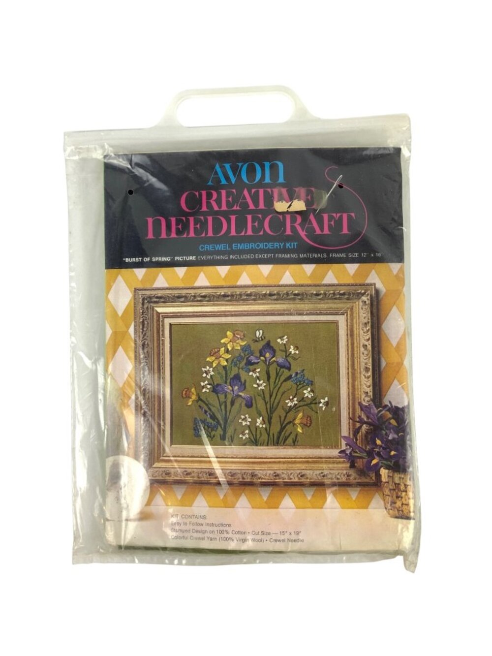 Avon Creative Needlecraft Burst Of Spring Crewel Embroidery Kit Floral Design